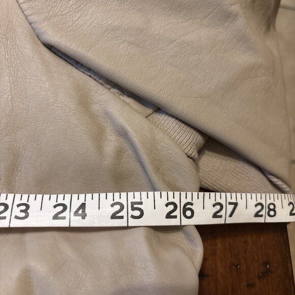 Style & Company Beige Faux Leather Jacket Size 3X NWT - Picture 6 of 8